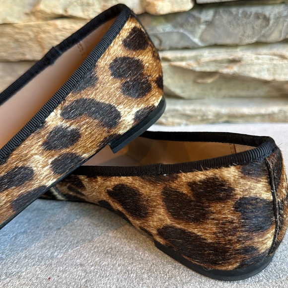 Banana Republic leopard print black and brown flats women size 6 - Picture 3 of 7
